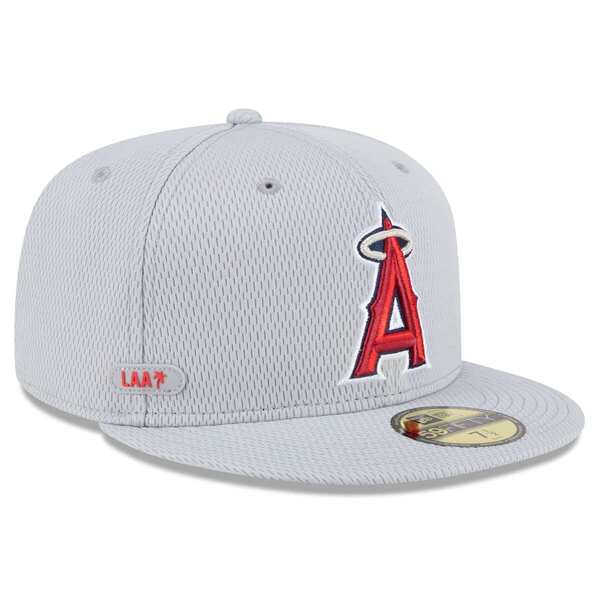 ニューエラ メンズ アクセサリー 帽子 Men New Era Gray Los Angeles Angels 2025 MLB Clubhouse 59FIFTY Fitted Hat Gray グレー