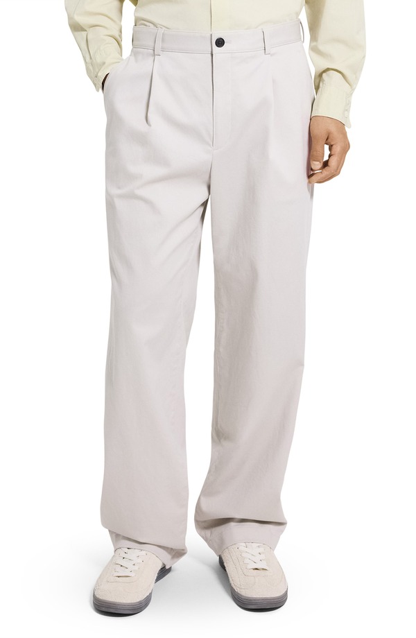 行動論理 メンズ ボトムス 心地好いズボン下 綿織物 Theory Relaxed Pleat インチ Moonsoft Cotton Blend Pantsilver Cloud - Uqa しろがね色