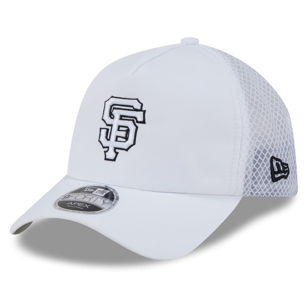 ニューエラ メンズ アクセサリー 帽子 Men New Era White San Francisco Giants 2026 Batting Practice Apex 9FORTY Adjustable Trucker Hat White ホワイト