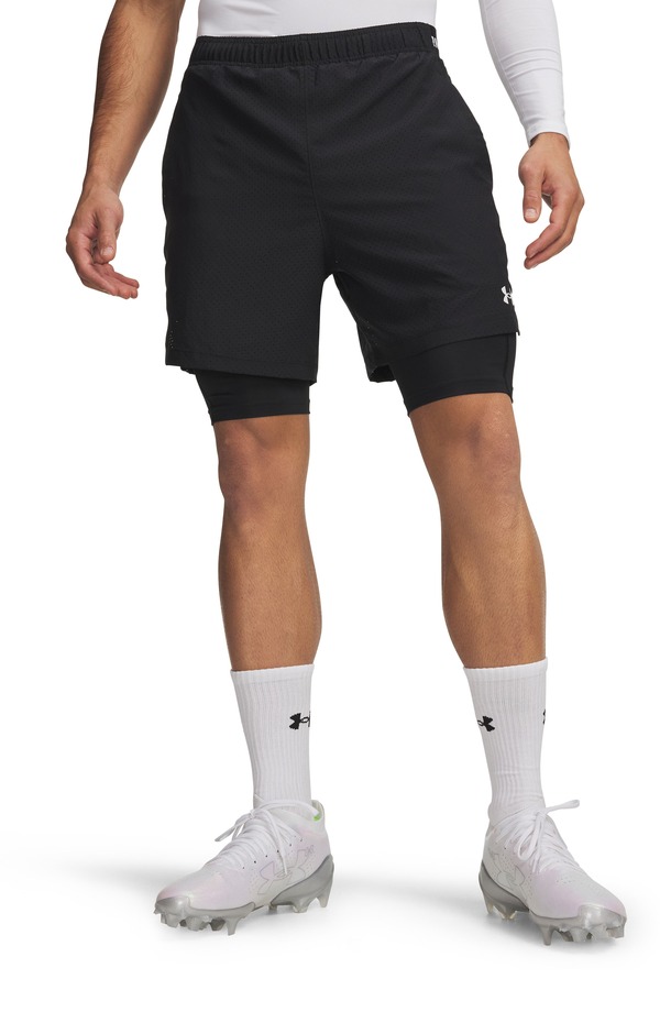 アンダーアーマー メンズ ボトムス 二分の一ズボン下・さる股引き 遊撃手ズボン下 Under Armour UA Vanish Woven 2.0 2-インチ-1 Shorts Black 黒いこと