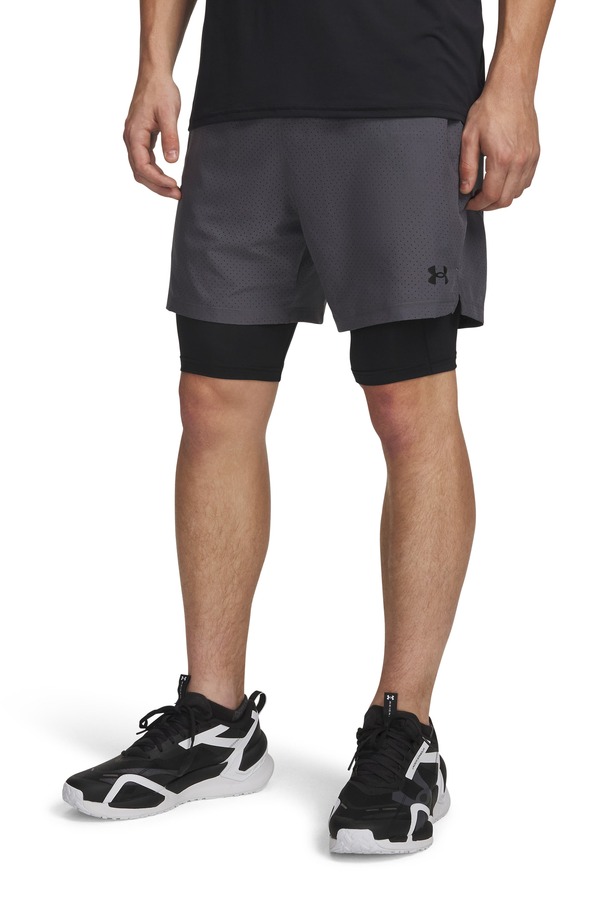 アンダーアーマー メンズ ボトムス 二分の一ズボン下・さる股引き 遊撃手ズボン下 Under Armour UA Vanish Woven 2.0 2-インチ-1 Shorts Castlerock