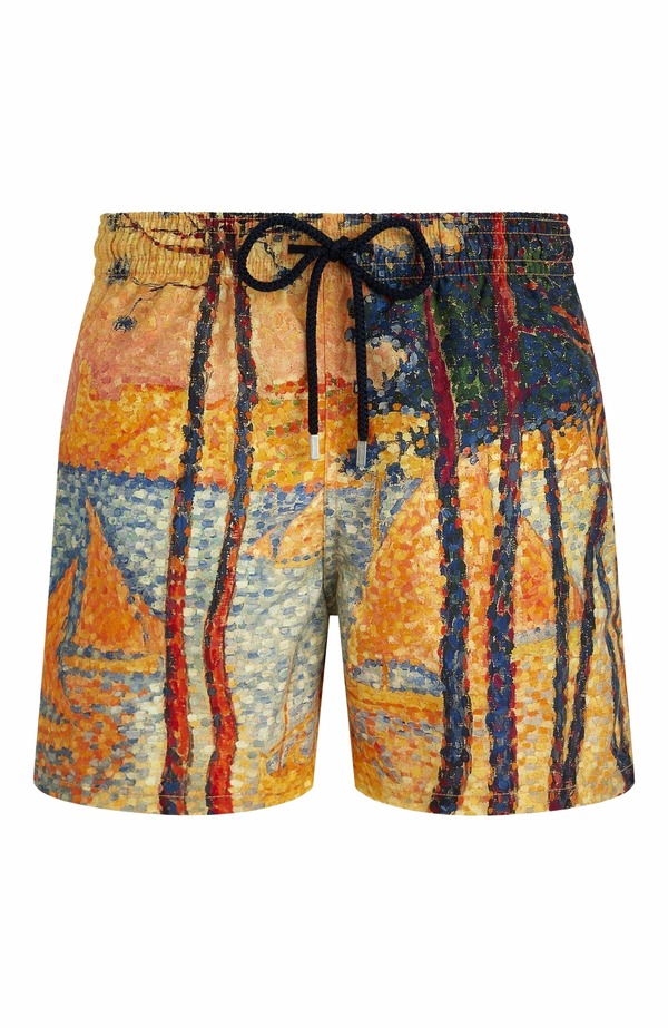 ヴィルブレクイン メンズ 海水着 二分の一ズボン下・さる股引き Vilebrequin Men\u0027s Voilet Pins 360 Swim Trunks Mas