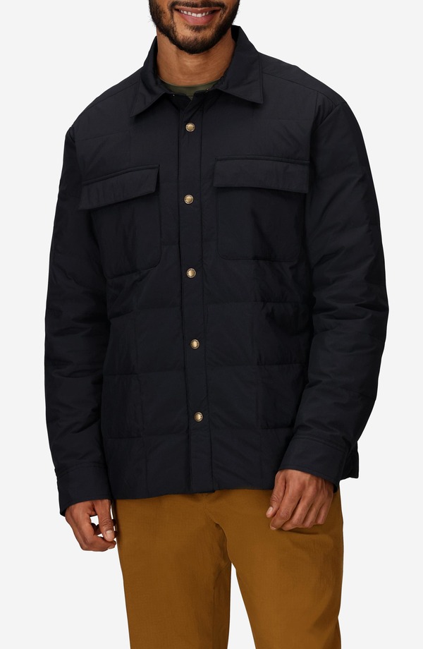 マーモット メンズ アウター ジャケット・ブルゾン ダウン Marmot Ares 700 Fill Power Down Shacket Black ブラック｜ReVida 店