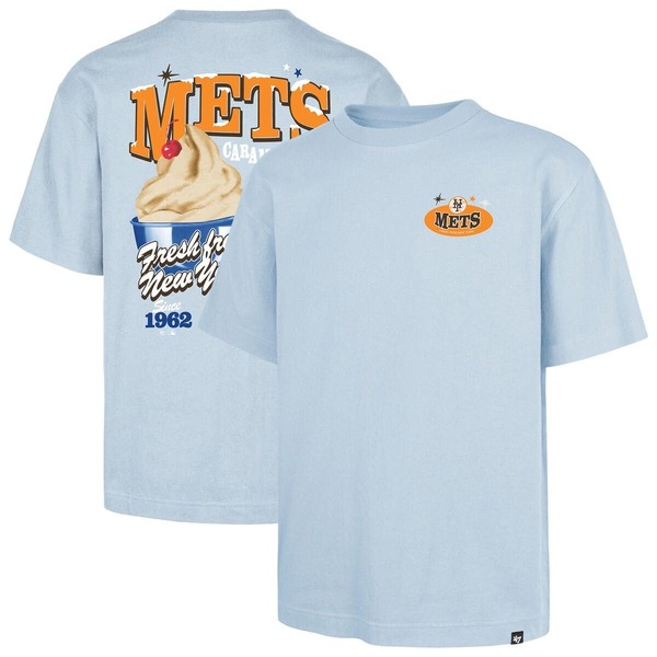 フォーティーセブン メンズ トップス プルオーバー Men\u0027s \u002747 Light Blue New York Mets Ice Cream Parlor Foundation T-Shirt Light Blue 青色