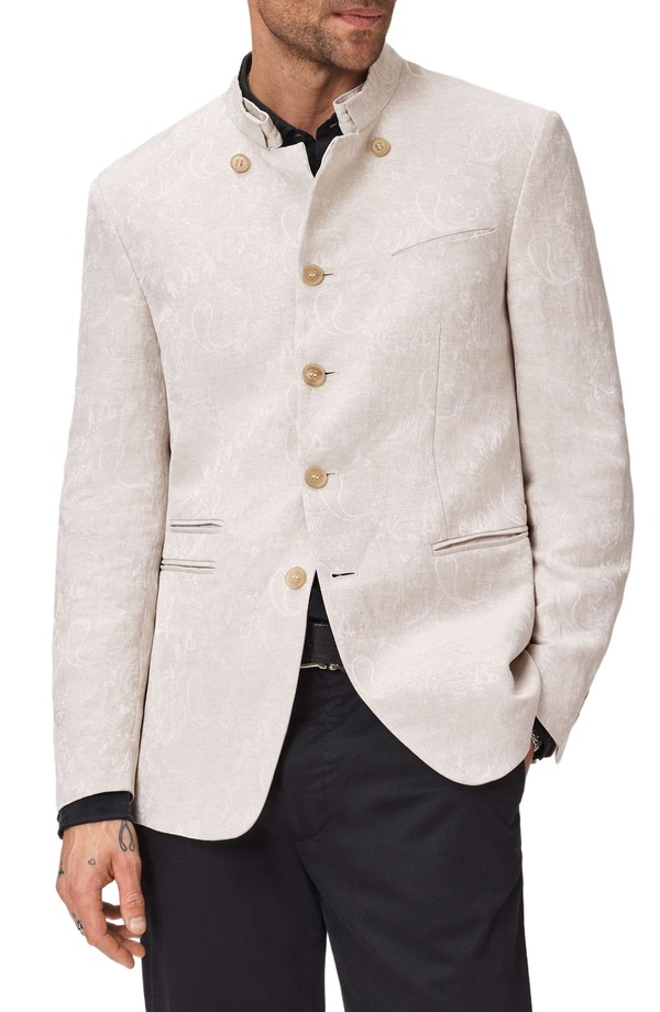 ジョンバルベイトス メンズ アウター 上衣・上衣 John Varvatos Logan Paisley Jacket Eggshell
