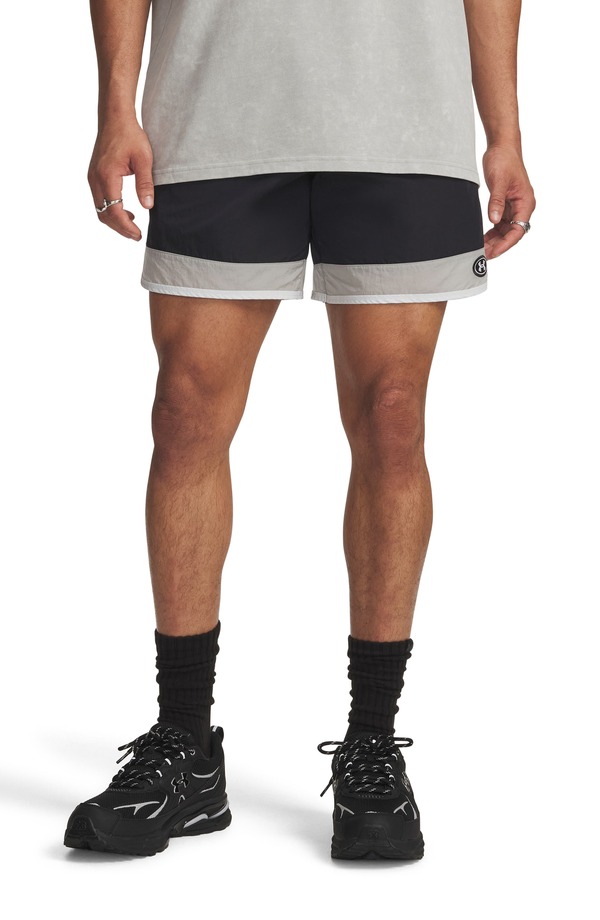 アンダーアーマー メンズ ボトムス 二分の一ズボン下・さる股引き 遊撃手ズボン下 Under Armour Icon Woven Track Shorts Black 黒いこと