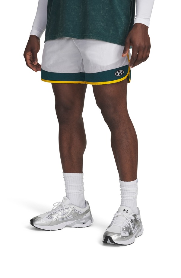 アンダーアーマー メンズ ボトムス 二分の一ズボン下・さる股引き 遊撃手ズボン下 Under Armour Icon Woven Track Shorts White 白いこと