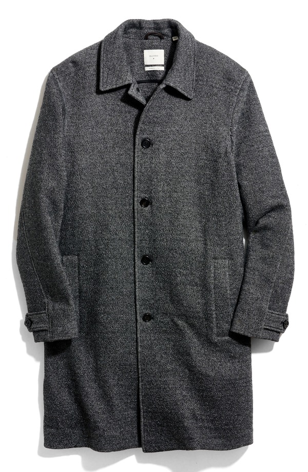 ビリーレイド メンズ アウター 上衣・上衣 羊毛 厚地の外套 Billy Reid Ronan Wool Twill Topcoat Charcoal 濃灰色