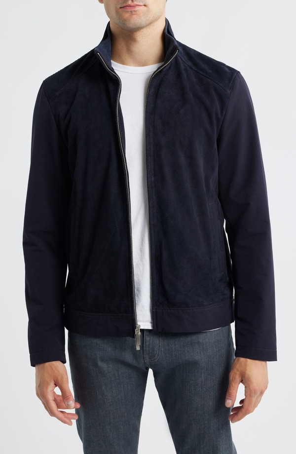 ジョニー オー メンズ アウター 上衣・上衣 johnnie-O Agnelli Mixed Media Jacket Navy 米国海軍