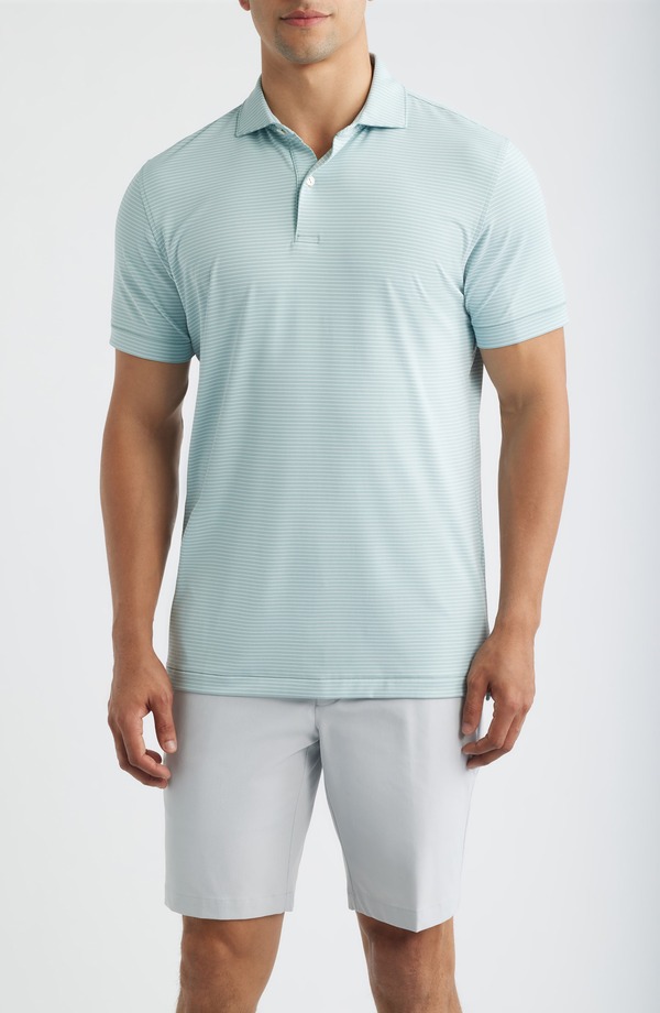 ピーター・鏡鑑 メンズ トップス スポーツシャツ Peter Millar Crown Crafted Ballad Performance Polo Light Willow
