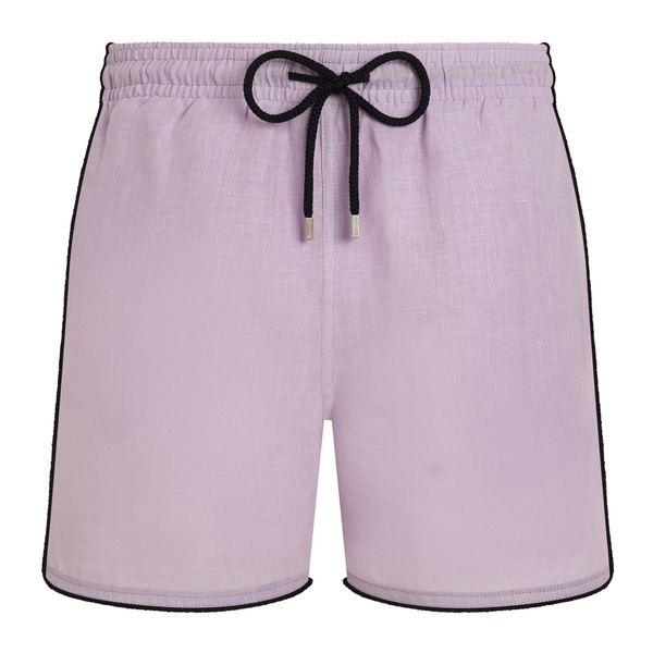 ヴィルブレクイン メンズ 水泳着 二分の一ズボン下・さる股引き 遊撃手ズボン下 リネン Vilebrequin Men Linen Swim Shortsolidawn Pink サクラ色