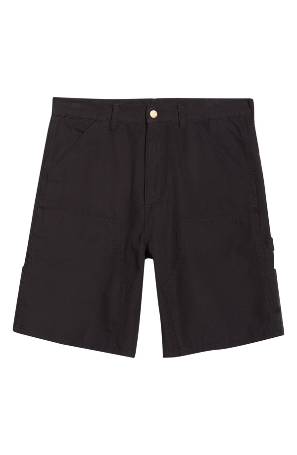 カーハート メンズ ボトムス ハーフパンツ・ショーツ ショートパンツ Carhartt Work In Progress Double Knee Shorts Black (Rinsed) ブラック｜ReVida 店