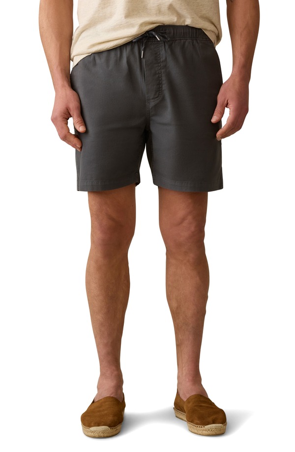 ファレティ メンズ ボトムス 二分の一ズボン下・さる股引き 遊撃手ズボン下 綿織物 Faherty Essential Stretch Cotton Drawstring Shorts Graphite Tide 黒鉛