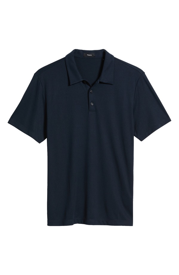 行動論理 メンズ トップス スポーツシャツ Theory Bron インチ Anemone Milano Polo Baltic