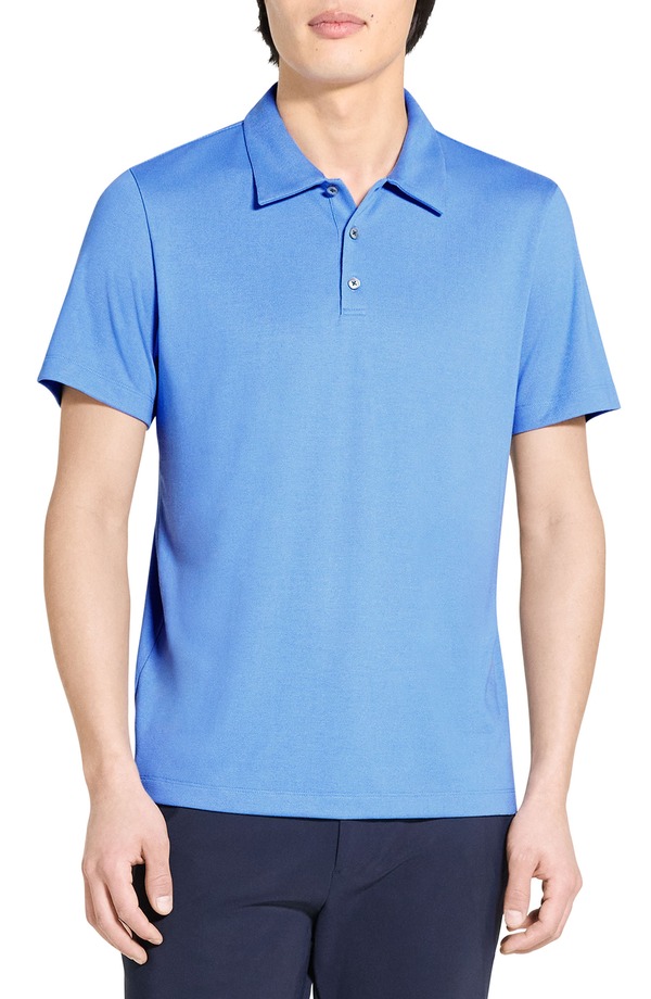 行動論理 メンズ トップス スポーツシャツ Theory Bron インチ Anemone Milano Polo Crisp Blue - 2Qk 青み