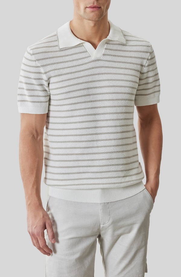 ロバートバラケット メンズ トップス スポーツシャツ Robert Barakett Stellan Stripe Polo White 白いこと