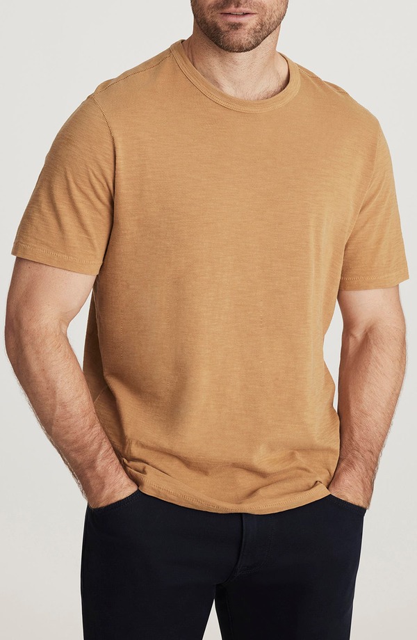 ３４ヘリテージ メンズ トップス プルオーバー 労働者の一団のど首 綿織物 34 Heritage Slub Cotton Crewneck T-Shirt Wood Thrush