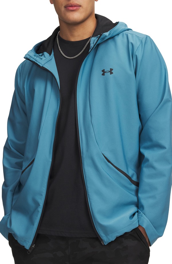 アンダーアーマー メンズ アウター パーカー・スウェット Under Armour UA Unstoppable Woven Full Zip Hoodie Boundless Blue 青色