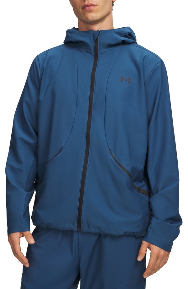 アンダーアーマー メンズ アウター パーカー・スウェット Under Armour UA Unstoppable Woven Full Zip Hoodie Wham Blue 青色