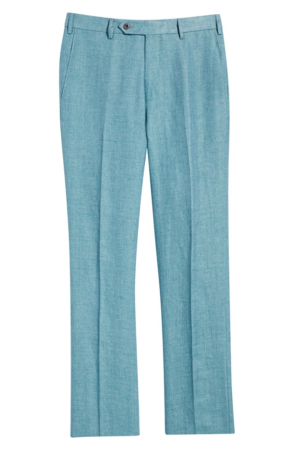 ザネッラ メンズ ボトムス 心地好いズボン下 リネン Zanella Parker Linen Pants Turquoise 青緑色