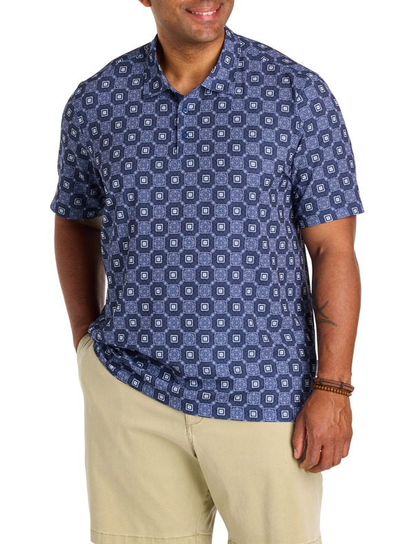 トッミーバハマ メンズ トップス スポーツシャツ トール Tommy Bahama Big \u0026 Tall Bahama Coast Barcelo Tiles IslandZone Polo Shirt Eclipse