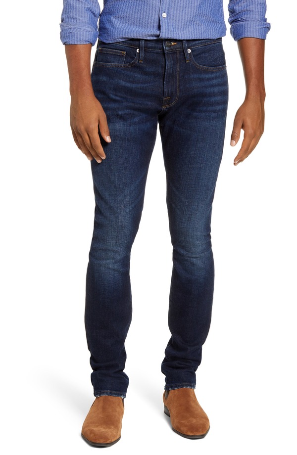 フレーム メンズ ボトムス デニムパンツ スリムフィット ジーンズ FRAME L'Homme Slim Fit Jeans Baltic｜ReVida 店