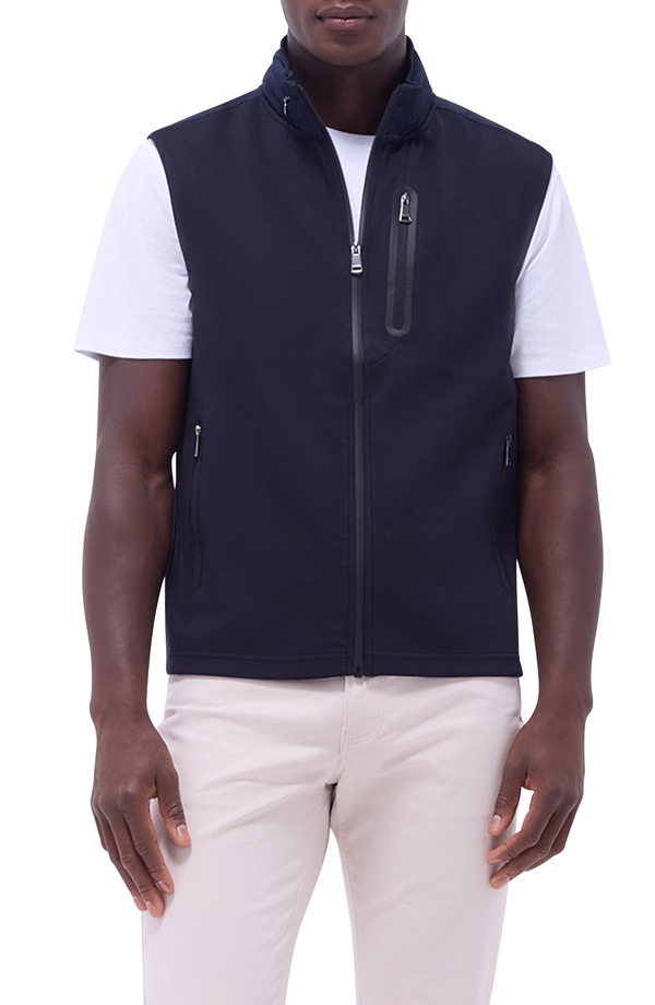 ブガッチ メンズ アウター ベスト ニット Bugatchi Softouch Knit Vest Navy ネイビー