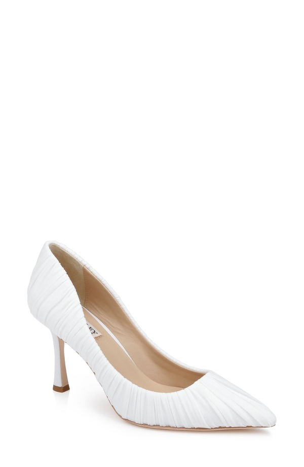 バッドグレイミッシカ レディース シューズ ヒール Badgley Mischka Collection Veronika Pointed Toe Pump White Fabric ホワイト