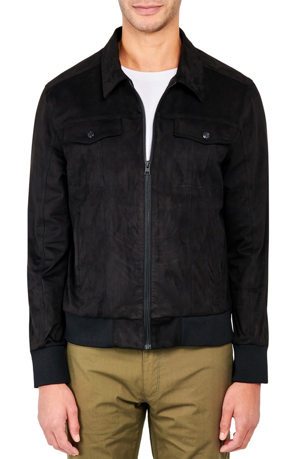 ダブリューアールケー メンズ アウター ジャケット・ブルゾン スエード W.R.K Reign Sueded Trucker Jacket Black ブラック
