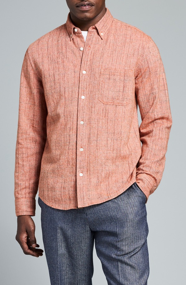 ビリーレイド メンズ トップス シャツ ダウン Billy Reid Slub Weave Tuscumbria Button-Down Shirt Desert Sun Multi マルチカラー
