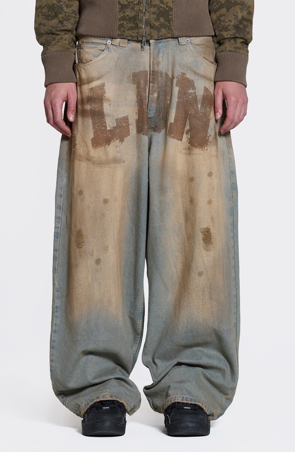 ジェーデッド メンズ ボトムス ジーンズズボン下 デニム JADED LONDON LDN Mud Baggy Jeans Blue 青色