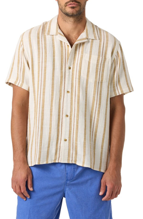 オニール メンズ トップス プルオーバー O\u0027Neill OG Stripe Camp Shirtofu 縞模様 メンズファッション-トップス-カジュアルシャツ