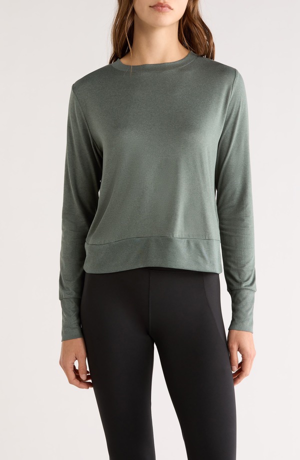 ビュオーリ レディース トップス シャツ Vuori Daydream Crew T-Shirt Agate Green Heather ヘザー｜ReVida 店