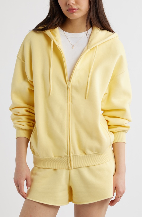 ビーピー レディース アウター パーカー・スウェット BP. Bubble Zip Hoodie Yellow Begonia 黄色