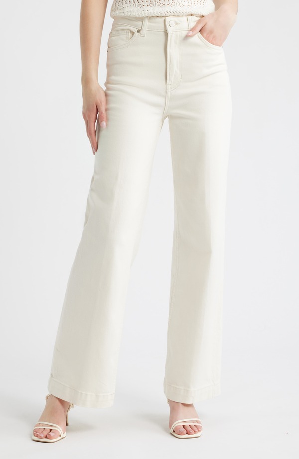 リフォーメーション レディース ボトムス ジーンズズボン下 ワイドレッグ デニム Reformation Bex Super Stretch Wide Leg Jeans Fior Di Latte