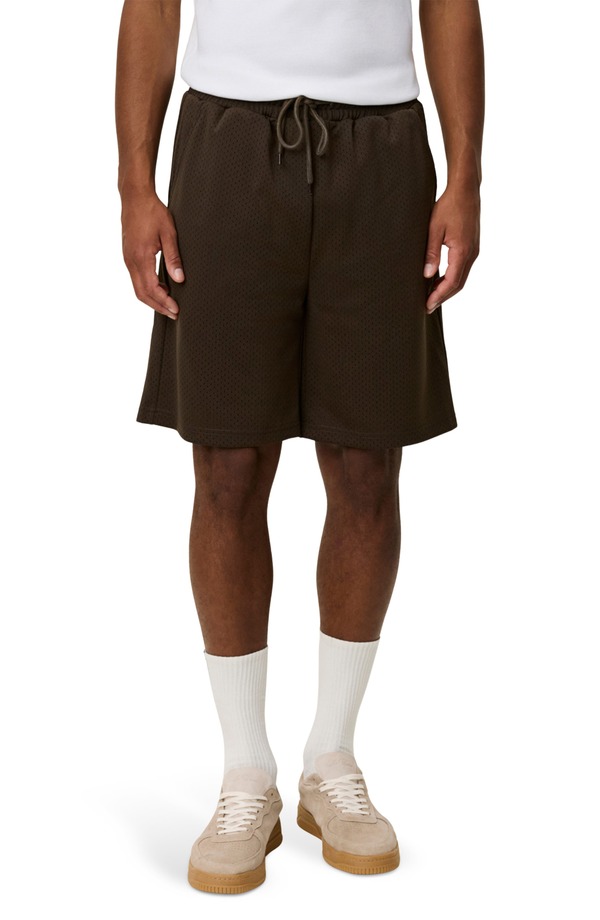 レ ドゥ メンズ ボトムス 二分の一ズボン下・さる股引き メッシュ 遊撃手ズボン下 Les Deux Shawn Meshorts Turkish Coffee Brown 赤銅色