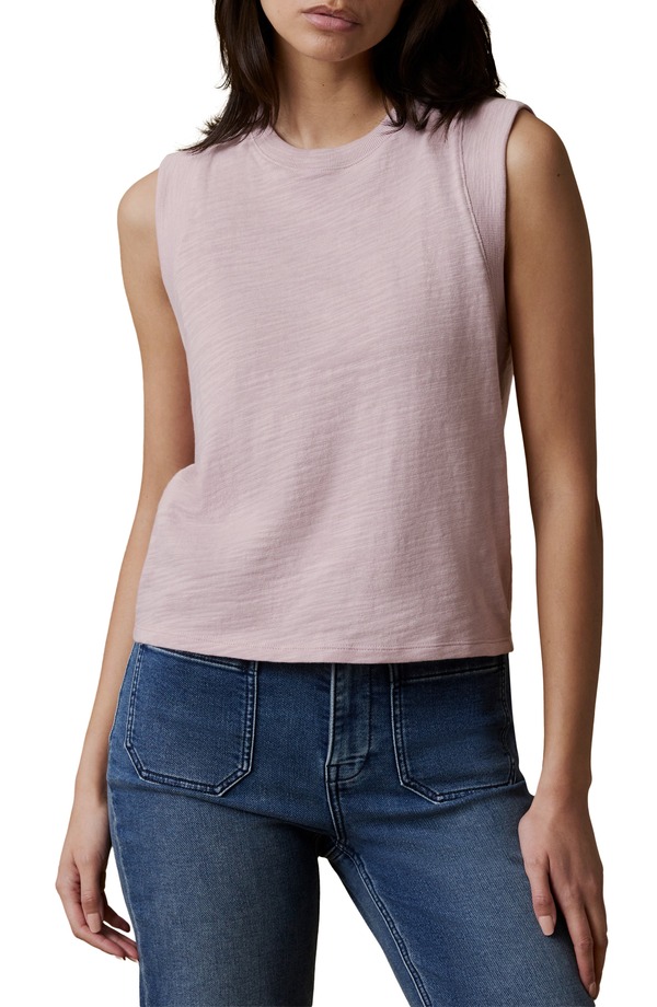 ファレティ レディース トップス シャツ Faherty Sunwashed Slub Muscle Tank Violet Ice バイオレット｜ReVida 店