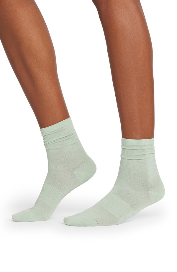 ボン二階建てバス レディース アンダー御召しもの ソックス Bombas Featherweight Rib Quarter Socks Mint Foam ペパーミント