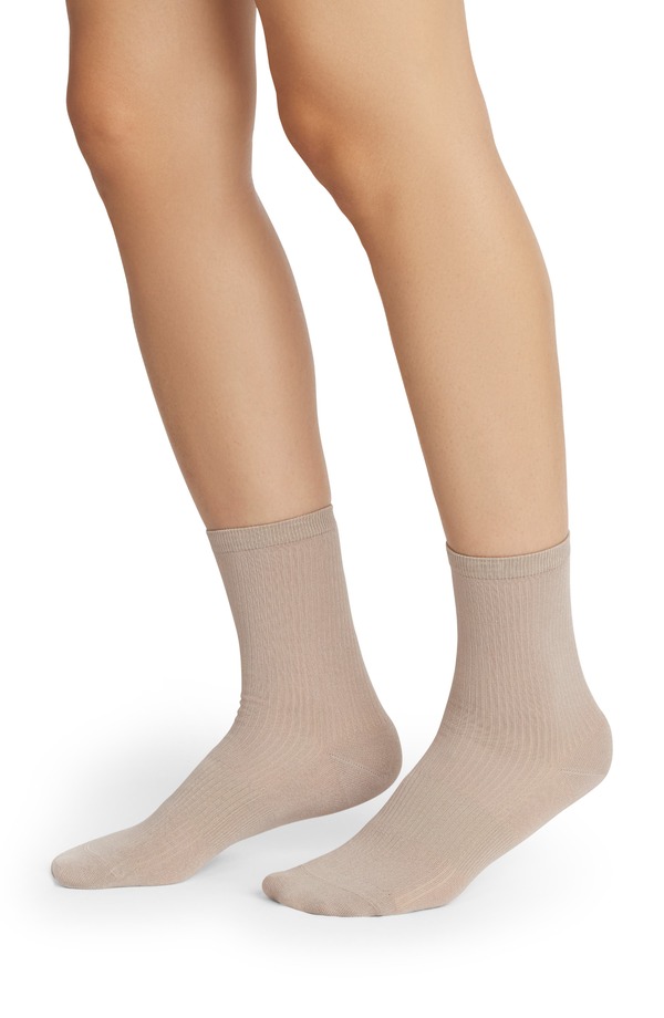 ボン二階建てバス レディース アンダー御召しもの ソックス Bombas Featherweight Rib Quarter Socks Natural Taupe トープ