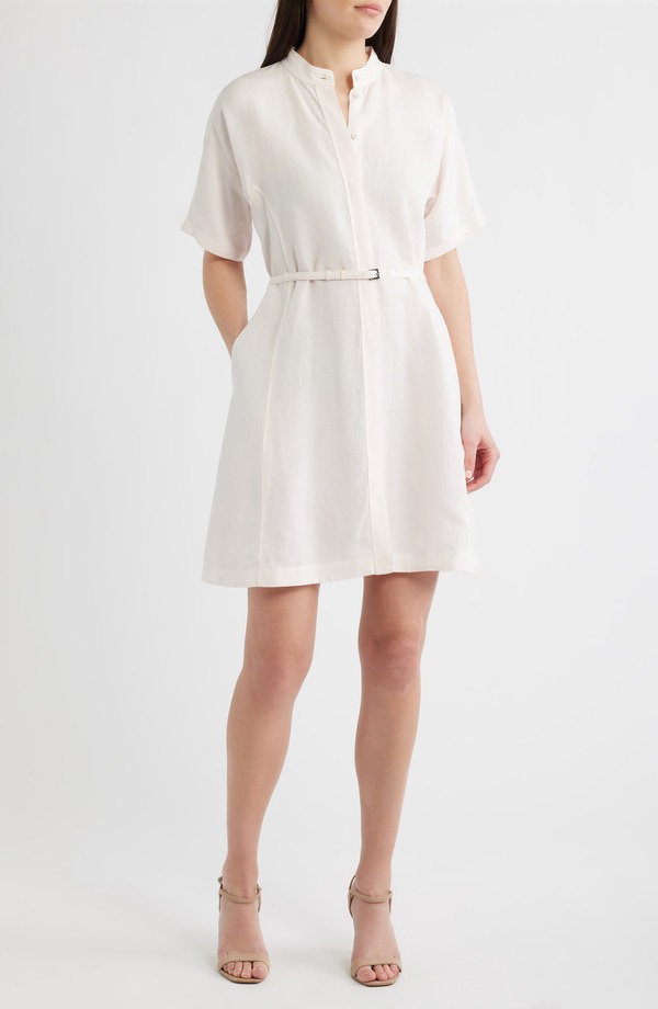 主任者 レディース トップス 衣裳 プルオーバー BOSS Dalinia Belted Shirtdress Ocean Rose