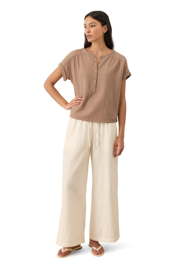 パクト レディース ボトムス レギンス パンツ コットン Pact Organicotton Coastal Double Gauze Pants Cream クリーム｜ReVida 店