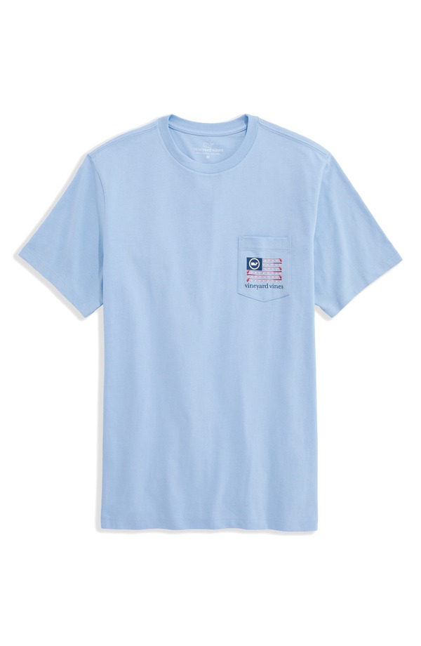 ヴァインヤードヴァインズ メンズ トップス ティーシャツ 綿織物 グラフィック vineyard vines Men\u0027s Golflag Cotton Graphic Pocketee Jake Blue 青碧