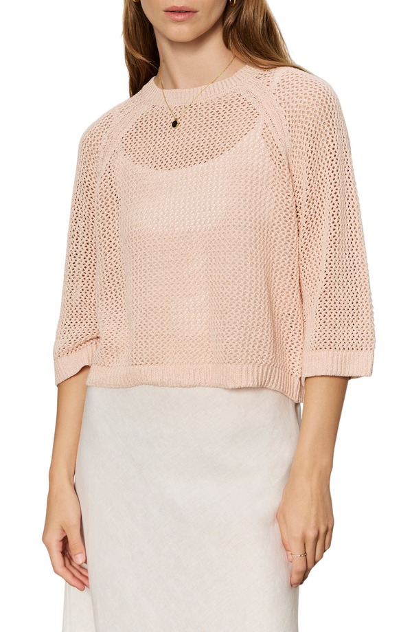 サンクチュアリー レディース アウター パーカー・スウェットール セーター Sanctuary Metallic Openwork Sweater Top Washed Salmon Pink ピンク｜ReVida 店 19,860円