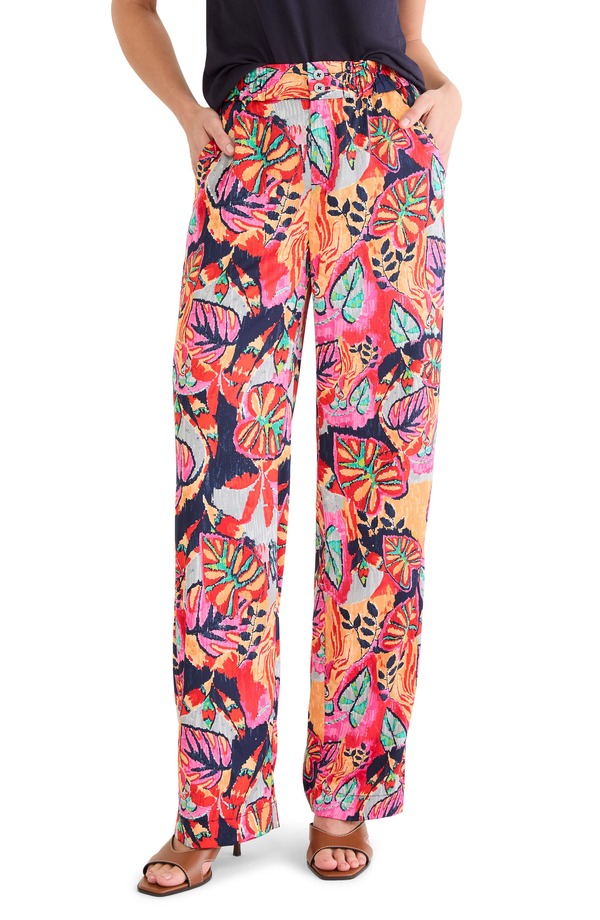 ニックプラスゾーイ レディース ボトムス レギンス ワイドレッグ ズボン下 NIC+ZOE Kauai Garden Wide Leg Pants Red Multi 赤いこと