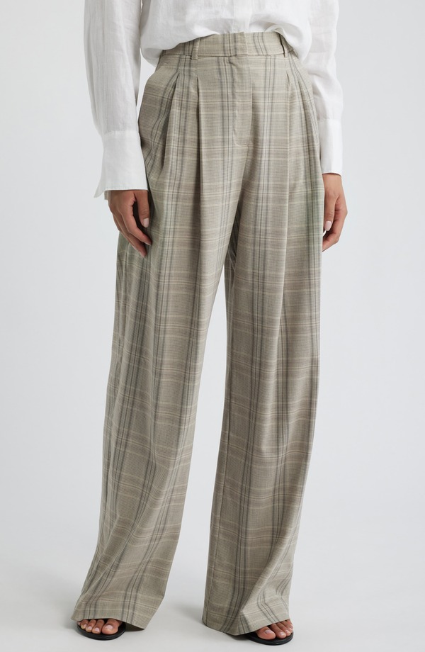 マンゴ レディース ボトムス レギンス ワイドレッグ 御機嫌酉の方角 ズボン下 MANGO Pantalon Martin High Waist Wide Leg Pants Light/ Pastel Grey 薄墨色