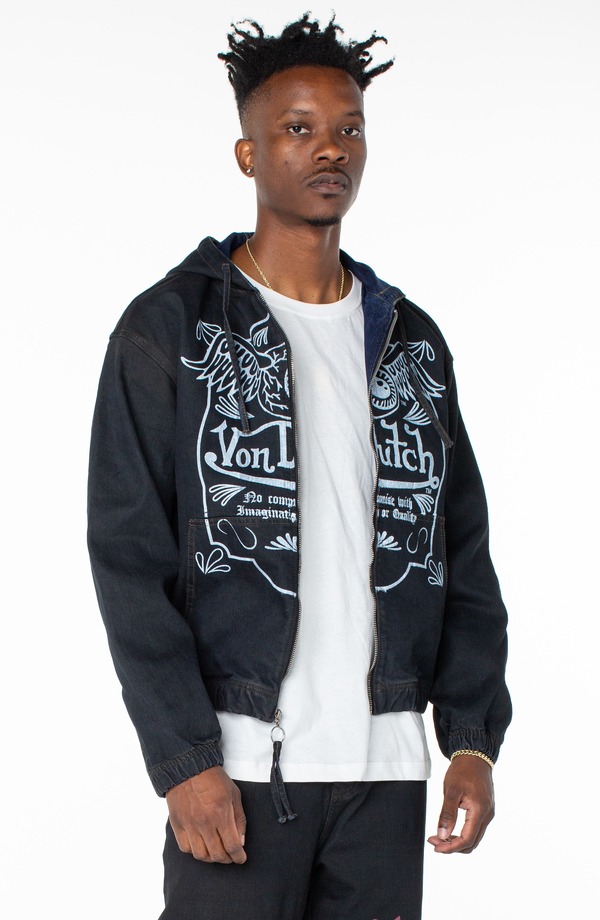 フォンダッチ メンズ ボトムス ジーンズズボン下 パーカー 上衣 Von Dutch Invaders Cannonball Zip Up Hoodie Jacket Mid Tempo
