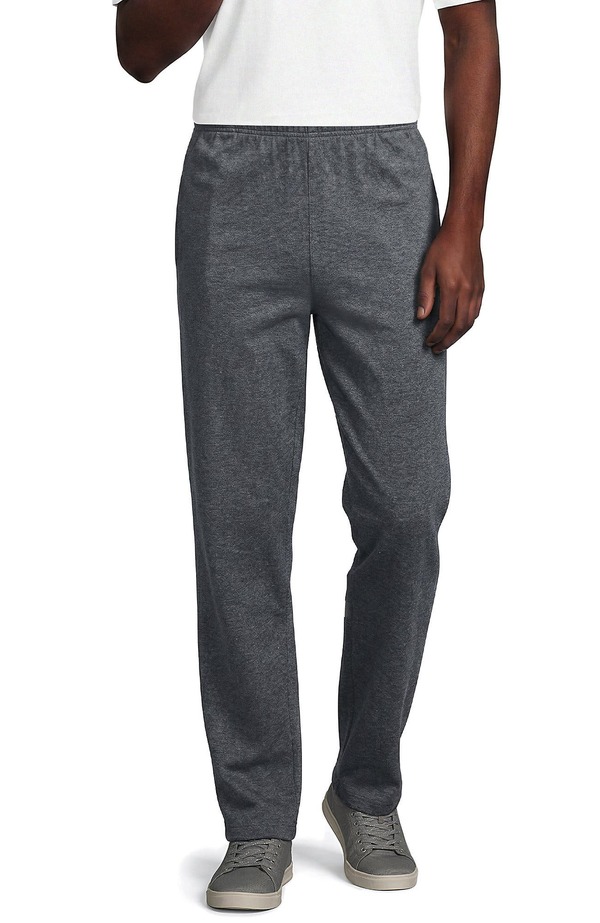 ランズエンド メンズ ボトムス カジュアルパンツ ニット ジャージー Lands' End Jersey Knit Pant Charcoal Heather チャコール|ReVida 店