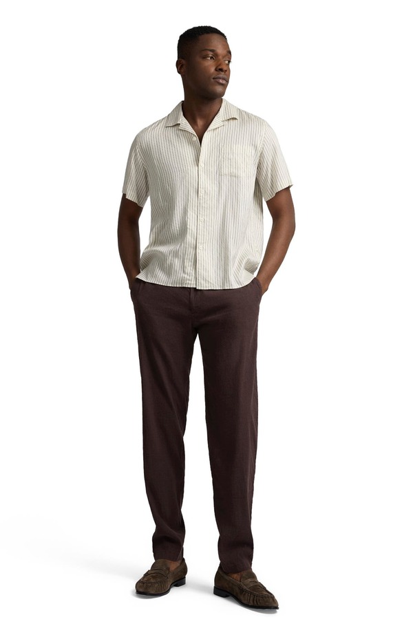 オニア メンズ ボトムス 心地好いズボン下 リネン Onia Stretch Linen Trouser Espresso