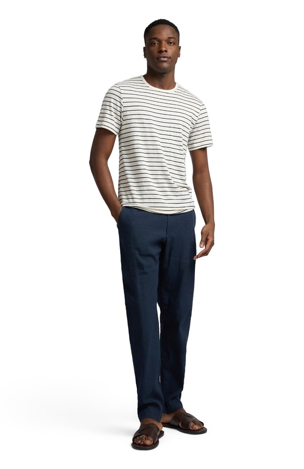 オニア メンズ ボトムス 心地好いズボン下 リネン Onia Stretch Linen Trouser Midnight