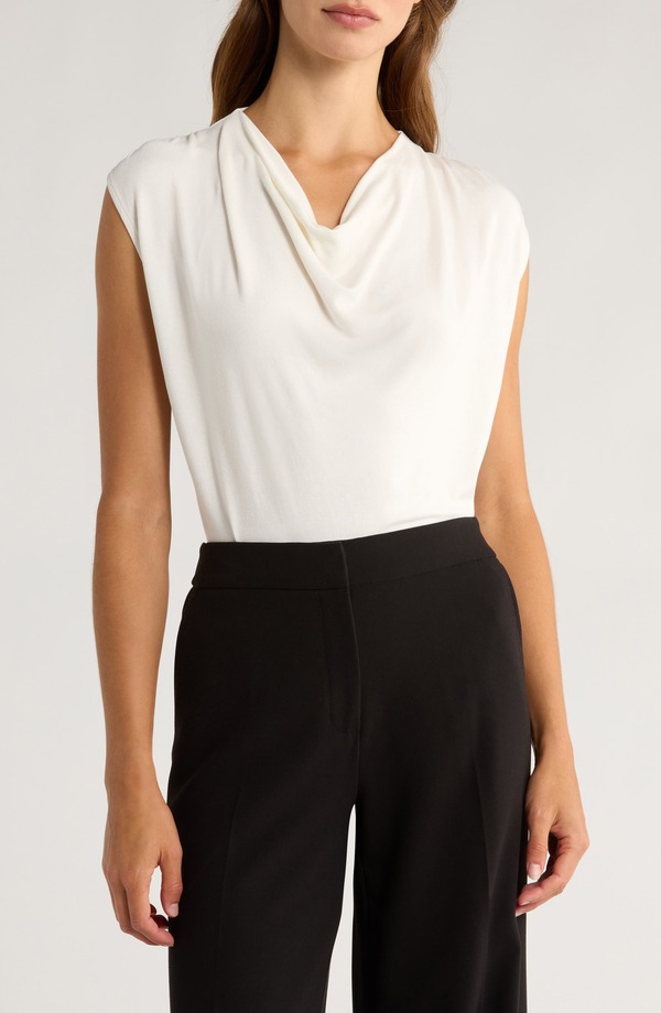 ヴィンス レディース トップス シャツ ノースリーブ Vince Cowl Neck Sleeveless Top Gesso|ReVida 店